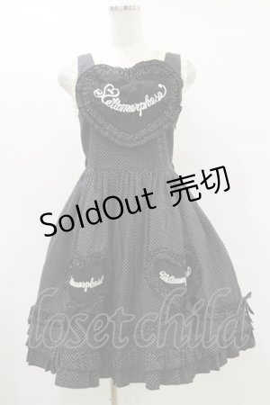 画像: metamorphose / スウィートハートジャンパースカート(ドット) Free ブラック H-25-07-11-074-ME-OP-NS-ZH