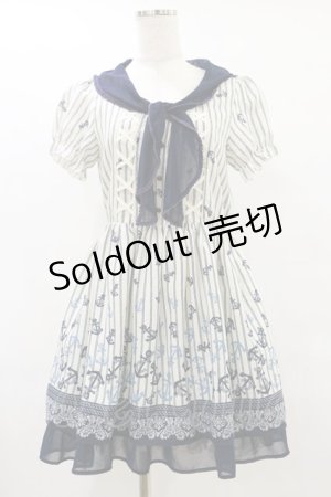 画像: axes femme / ストライプマリンワンピース M アイボリー/ネイビー H-25-07-11-079-AX-OP-YZ-ZH