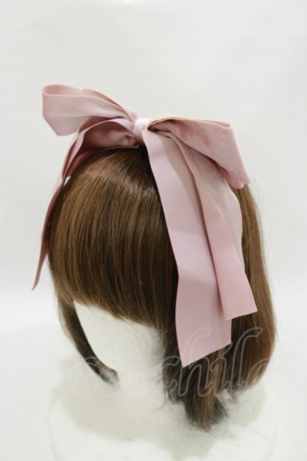 画像1: Maria pipi / グログランリボンカチューシャ  ピンク H-25-07-11-003-EL-AC-NS-ZH (1)