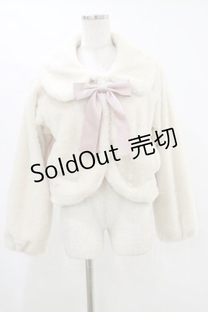 画像: m petit by misako / サンリオキャラクターズコラボ マイメロディ ファーショートジャケット L オフ H-25-07-11-022-LO-JA-NS-ZT-C063