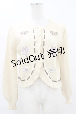 画像: axes femme kawaii / Rosy Bearニットカーデ M 生成り H-25-07-11-031-AX-TO-NS-ZH