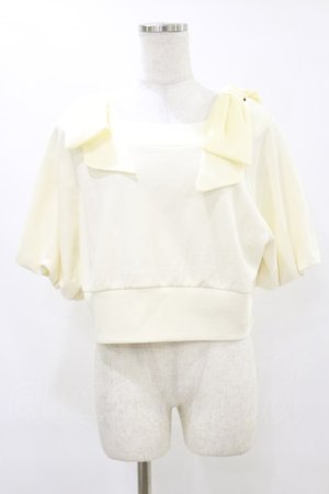 画像: F&A / ショルダーシアーリボンオフショルトップス Free IVORY H-25-07-11-032-LO-TO-NS-ZH