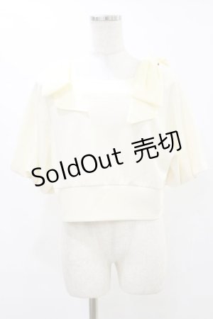 画像: F&A / ショルダーシアーリボンオフショルトップス Free IVORY H-25-07-11-032-LO-TO-NS-ZH