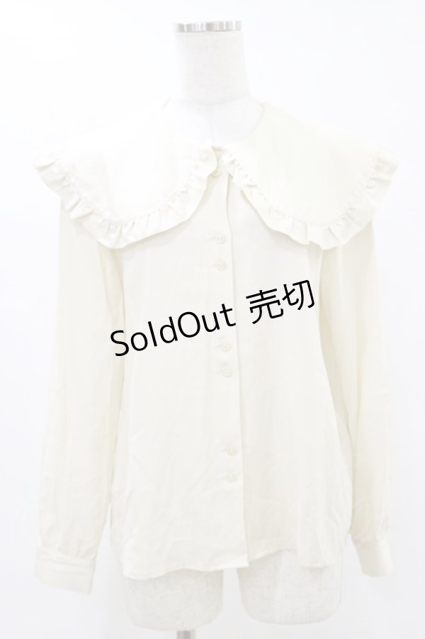 画像1: Fi.n.t / フリル使いビッグカラーブラウス Free L/BEIGE H-25-07-11-034-CA-BL-NS-ZH (1)