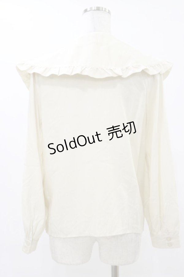 画像2: Fi.n.t / フリル使いビッグカラーブラウス Free L/BEIGE H-25-07-11-034-CA-BL-NS-ZH (2)