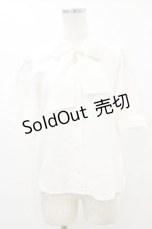 画像: Fi.n.t / フラワージャガードボウタイブラウス Free OFF WHITE H-25-07-11-037-CA-BL-NS-ZH