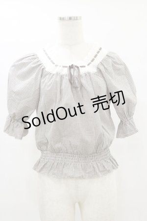 画像: Fi.n.t / はしごリボン使いプルオーバーブラウス Free GRAY×WH H-25-07-11-038-CA-BL-NS-ZH