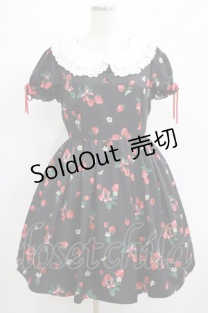 画像: Ank Rouge / StrawberryBouquetワンピース M ブラック H-25-07-12-024-CA-OP-NS-ZH