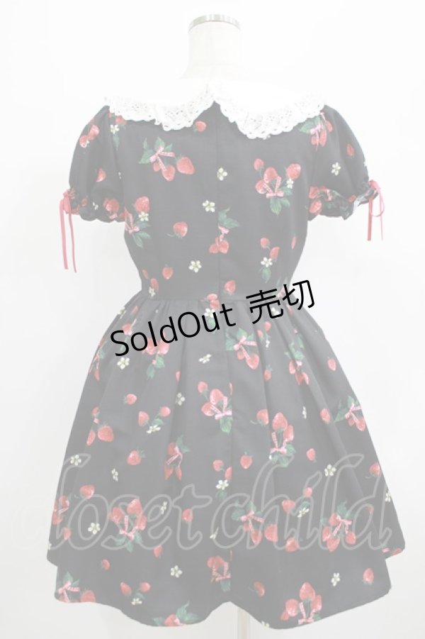 画像3: Ank Rouge / StrawberryBouquetワンピース M ブラック H-25-07-12-024-CA-OP-NS-ZH (3)