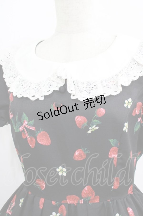 画像4: Ank Rouge / StrawberryBouquetワンピース M ブラック H-25-07-12-024-CA-OP-NS-ZH (4)