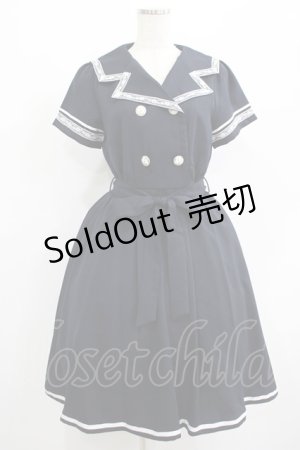画像: axes femme POETIQUE / ダブル釦セーラーワンピース M ネイビー H-25-07-12-025-AX-OP-NS-ZH