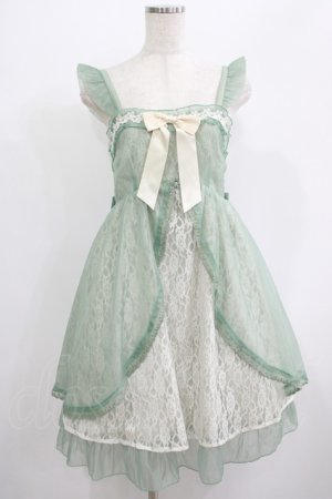 画像: axes femme kawaii / レーシージャンパースカート M グリーン H-25-07-12-026-AX-OP-NS-ZH