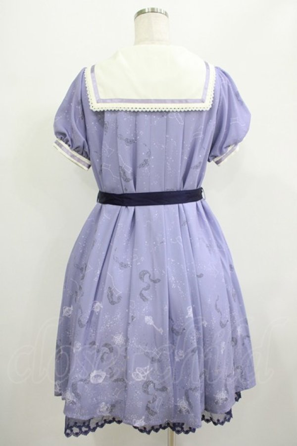 画像3: axes femme kawaii / 星座柄セーラーワンピース M ブルー H-25-07-12-027-AX-OP-NS-ZH (3)