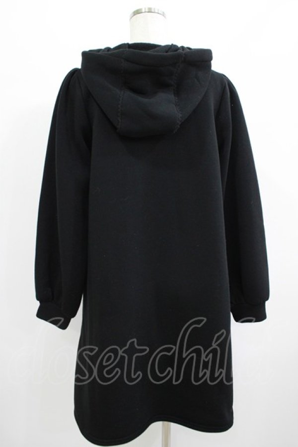 画像3: axes femme POETIQUE / レースアップパーカーワンピース M ブラック H-25-07-12-035-AX-OP-NS-ZH (3)
