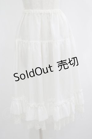 画像: Innocent World / シフォンとレースのペチコート M オフ H-25-07-12-036-IW-SK-NS-ZH