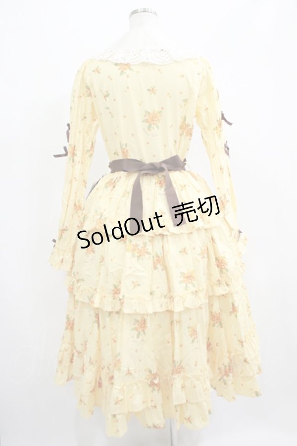 Innocent World / 金木犀ドレス L イエロー×生成/Yellow×Beige H-25-07