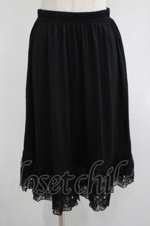 画像: axes femme / レース重ねペチスカート M ブラック H-25-07-12-037-AX-SK-NS-ZH