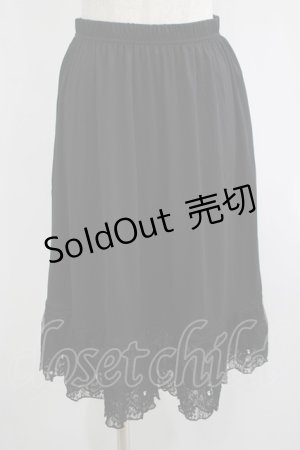 画像: axes femme / レース重ねペチスカート M ブラック H-25-07-12-037-AX-SK-NS-ZH