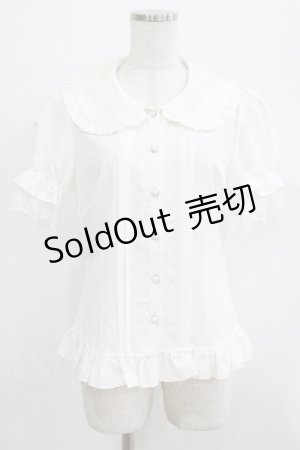 画像: Lolitime（海外ロリータブランド） / 刺繍衿ブラウス M オフ H-25-07-12-044-GO-BL-NS-ZH
