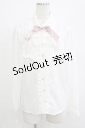 画像: Amavel / Dolly レースジャボブラウス Free オフ/ピンク H-25-07-12-045-CA-BL-NS-ZH