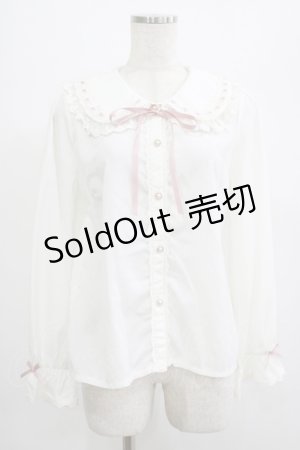 画像: axes femme kawaii / はしごレースブラウス M オフ/ピンク H-25-07-12-048-AX-BL-NS-ZH