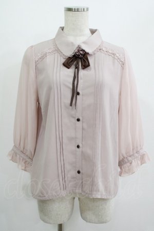 画像: axes femme / バラモチーフブラウス M ピンク H-25-07-12-049-AX-BL-NS-ZH