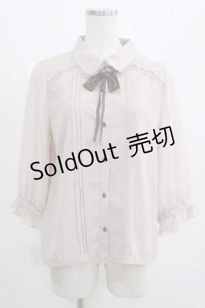 画像: axes femme / バラモチーフブラウス M ピンク H-25-07-12-049-AX-BL-NS-ZH
