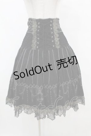 画像: OZZ ANGELO / シャンデリアプリントスカート  黒 H-25-07-12-1040-OO-SK-KB-ZH