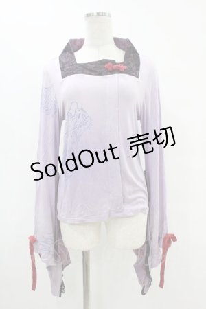 画像: gouk / 着物袖カットソー  パープル H-25-07-12-1048-GO-TO-KB-ZH