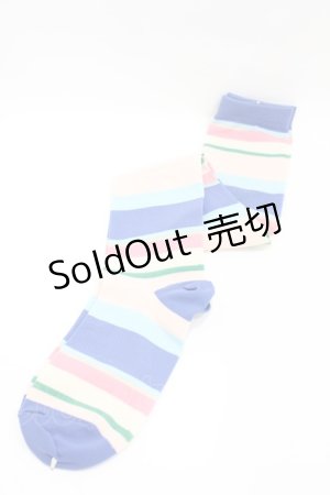 画像: Emily Temple cute / マルチボーダーニーソックス   H-25-07-12-1008-ET-ZA-KB-ZH