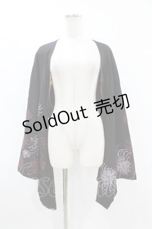 画像: gouk / 着物袖ボレロ  黒×赤 H-25-07-12-1058-GO-TO-KB-ZH