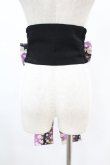 画像2: gouk / 帯コルセット  黒×桜柄紫 H-25-07-12-1014-GO-ZA-KB-ZH (2)