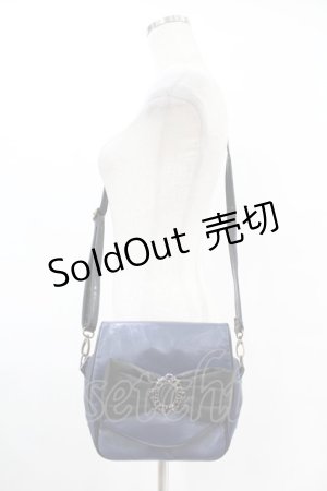 画像: BPN / リボンショルダーBAG  ネイビー×ブラック H-25-07-12-1015-GO-BG-KB-ZH