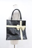 画像1: Emily Temple cute / スカラップリボンBAG  黒 H-25-07-12-1017-ET-BG-KB-ZH (1)