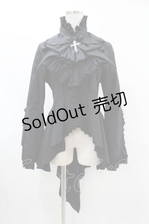 画像: MARBLE / ボリュームタイ付きブラウス付き風ジャケット  ブラック×ブラック H-25-07-12-1021-GO-JA-KB-ZH