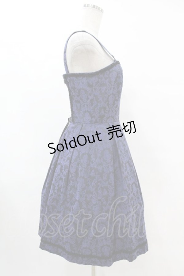 画像3: Moi-meme-Moitie / ジャガードジャンパースカート 2 ネイビー H-25-07-12-1026-MO-OP-KB-ZH (3)