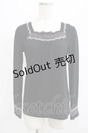画像: axes femme / レース使いインナープルオーバー M ブラック H-25-07-12-051-AX-TO-NS-ZH
