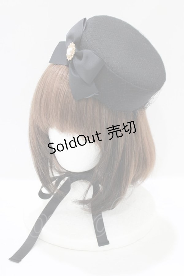 画像1: Amavel / Vintage Doll カクテルハット  ブラック H-25-07-12-067-CA-AC-NS-ZH (1)