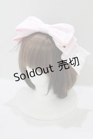 画像: Angelic Pretty / Heartヒロインリボンヘッドドレス(無地)  ピンク H-25-07-12-072-AP-AC-NS-ZH