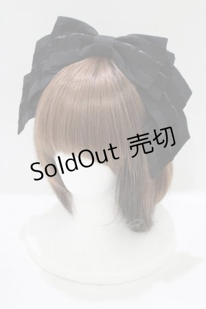 画像: Innocent World / アリスリボンドレスカチューシャ  ブラック H-25-07-12-075-IW-AC-NS-ZH