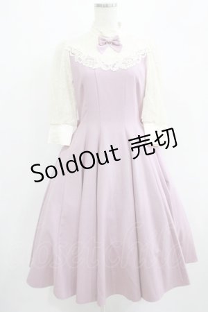 画像: Innocent World / サーキュラーレーシーワンピース M オールドローズ×生成/Old Rose×Beige H-25-07-12-007-IW-OP-NS-ZH