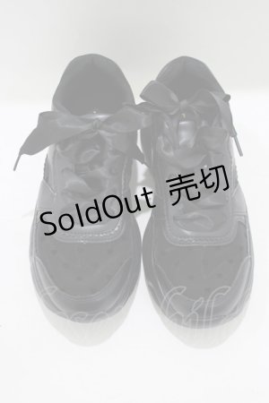 画像: m petit by misako / AMハートガラチュールスニーカー L ブラック H-25-07-12-080-LO-SH-NS-ZH