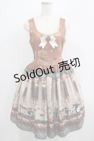 画像: ALICE and the PIRATES / Fleeting moments〜月下の不思議な珈琲店〜柄ジャンパースカートI Free キャラメル H-25-07-12-010-PA-OP-NS-ZH
