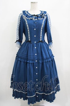 画像: Innocent World / クリスティーンドレス M ブルー×生成/Blue×Beige H-25-07-12-015-IW-OP-NS-ZH