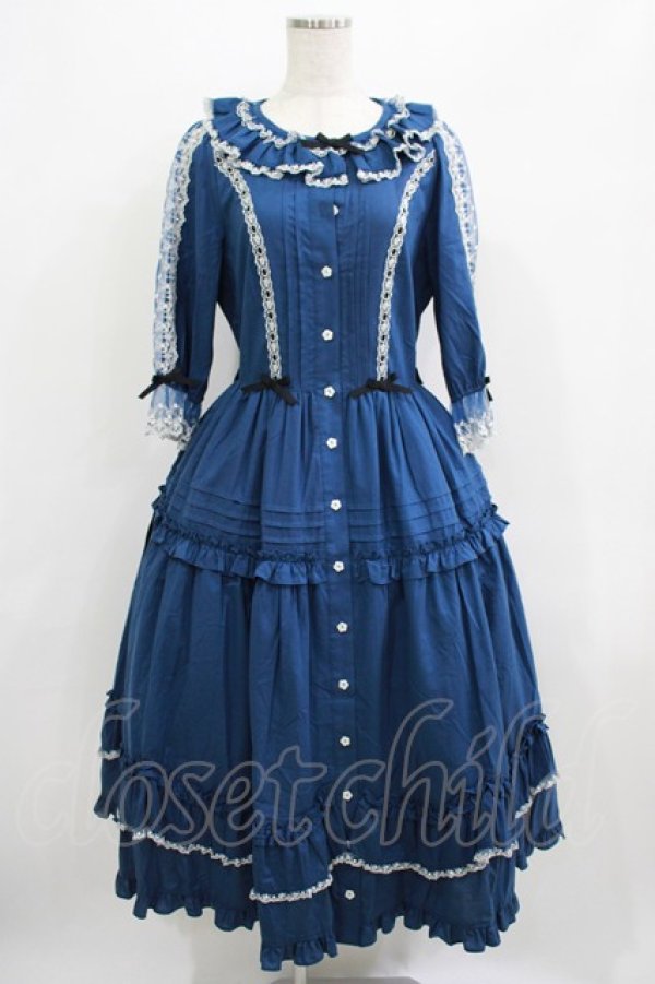 画像1: Innocent World / クリスティーンドレス M ブルー×生成/Blue×Beige H-25-07-12-015-IW-OP-NS-ZH (1)