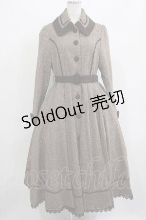 画像: Innocent World / ヘリンボーンコートドレス M ブラウン H-25-07-12-021-IW-CO-NS-ZH