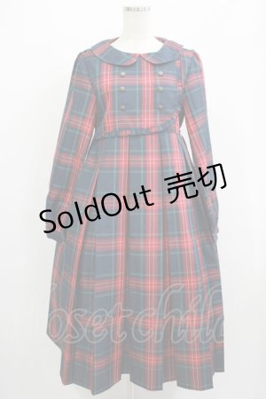 画像: FLC / MINA*タータンチェックワンピース M グリーン H-25-07-13-005-LO-OP-NS-ZH