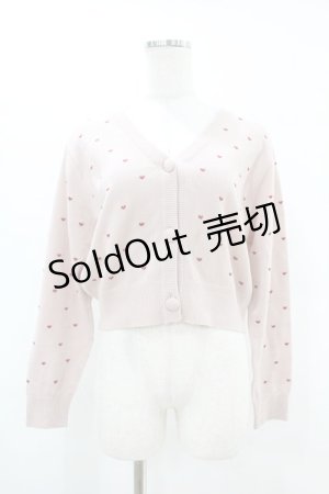 画像: evelyn / ハートドット刺繍カーディガン Free ピンク/レッド H-25-07-13-1055-LO-TO-NS-ZH