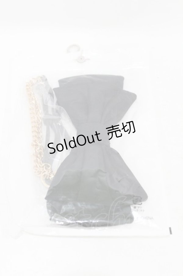 画像1: m petit by misako / AMリボンスマホショルダー  ブラック H-25-07-13-1008-LO-ZA-NS-ZH (1)