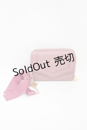 画像: Maison de FLEUR / キーリボンミニウォレット  ピンク H-25-07-13-1015-LO-ZA-NS-ZH